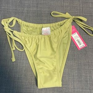 Brand new with tag, green high leg scoop waist bikini, bottom in size small